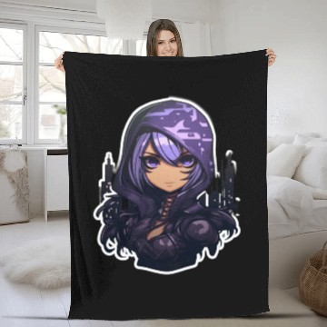 Discover Cartoon Assassin Camouflage Fleece Blankets
