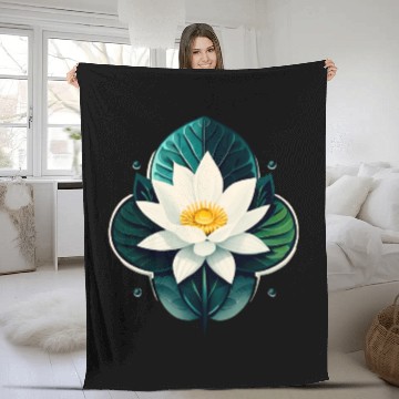 Discover Lotus Fleece Blankets