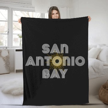 Discover Ibiza San Antonio Bay Fleece Blankets