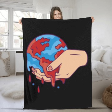 Discover Nature Conservation Earth Day Climate Protection Fleece Blankets