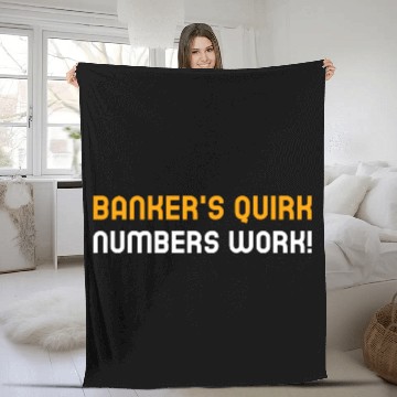 Discover Banker s Quirk Numbers Work Fleece Blankets