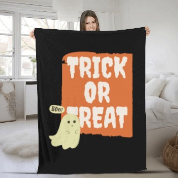 Discover Trick Or Treat Boo Ghost Fleece Blankets