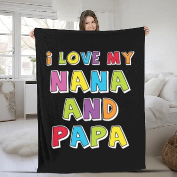 Discover I Love My Nana And Papa Fleece Blankets