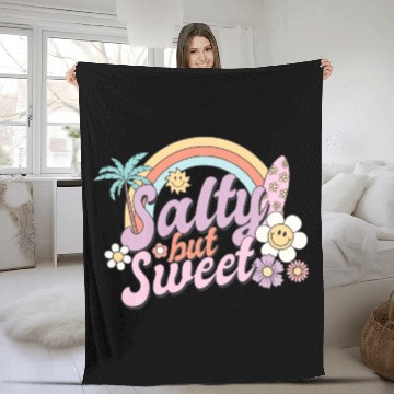 Discover Salty but Sweet, Summer, Retro, Fleece Blankets