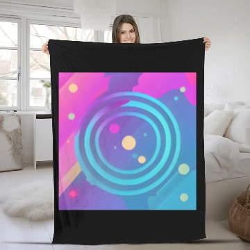 Discover Galaxy nebula art Fleece Blankets