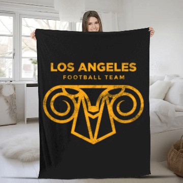 Discover Cool Modern Rams Logo Los Angeles Sunday Football Fleece Blankets