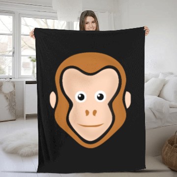 Discover Monkey Face Adorable Fleece Blankets