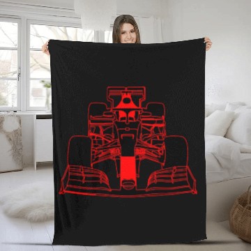 Discover Race car formula racing car red Fleece Blankets