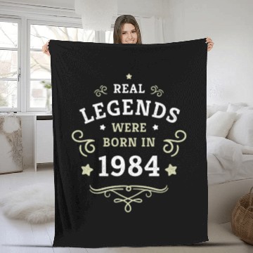 Discover 40th Birthday Gift Real Legends were born in 1984 Fleece Blankets
