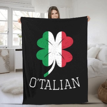 Discover O'Talian Italian Irish Shamrock St Patric Day Fleece Blankets