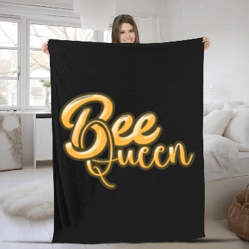 Discover Bee queen Fleece Blankets