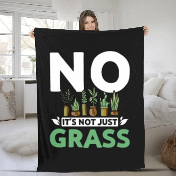 Discover No it's not just grass botanist Fleece Blankets