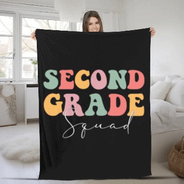 Discover second grade squade, Back to school and Graduation Fleece Blankets