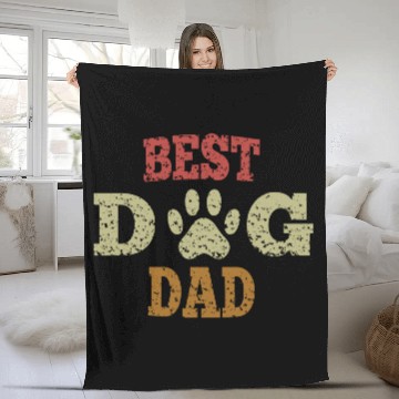 Discover Best Dog Dad Fleece Blankets