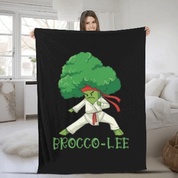 Discover Broccoli Martial Arts Karate MMA Boxing Kicks Fleece Blankets