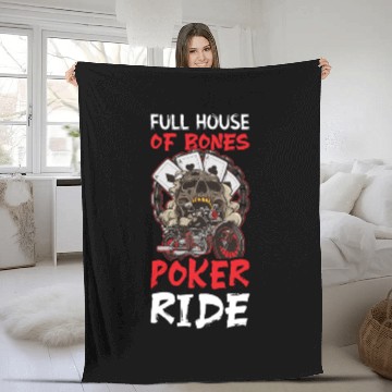 Discover Poker Casino Poker Player Gambling Roulette Fleece Blankets