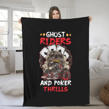 Discover Poker Casino Poker Player Gambling Roulette Fleece Blankets