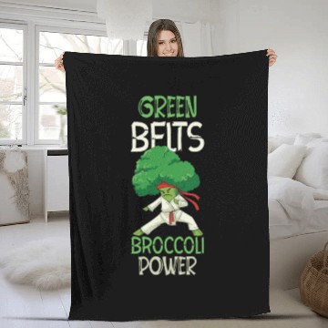 Discover Broccoli Martial Arts Karate MMA Boxing Kicks Fleece Blankets