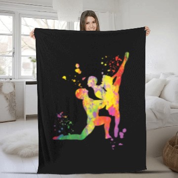 Discover Ballet Dance Couple Woman Ballerina Fleece Blankets