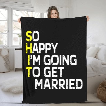 Discover Getting Married Funny Engagement Party Gag Groom Fleece Blankets