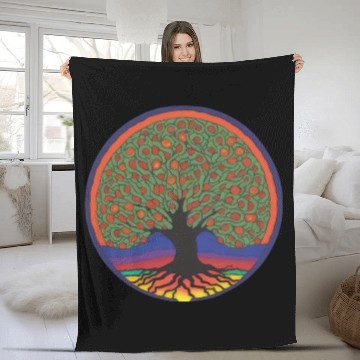 Discover Tree: detailed, relaxing, & positive Fleece Blankets