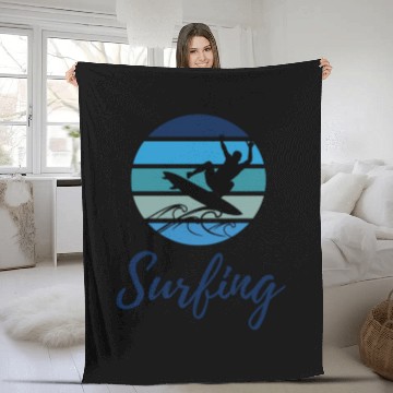 Discover Wave Chasers: Embrace Surfing Fleece Blankets