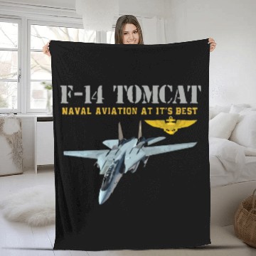 Discover F 14 Tomcat Naval aviation Fleece Blankets