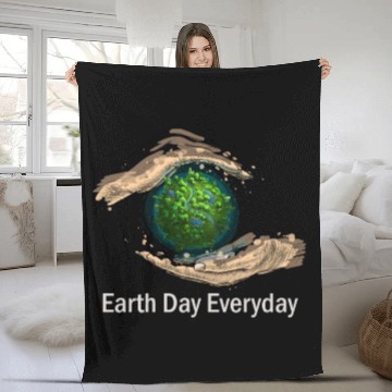 Discover Earth Day Everyday Environmental Awareness Fleece Blankets