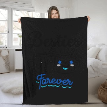 Discover Besties , Friendship Day Gift, Tea Lover Friends Fleece Blankets
