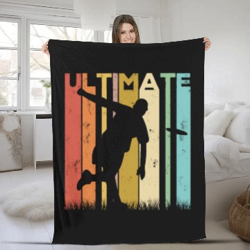 Discover Ultimate Frisbee Frolf Disc Golf Flying Disc Sport Fleece Blankets