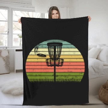 Discover Ultimate Frisbee Frolf Disc Golf Flying Disc Sport Fleece Blankets