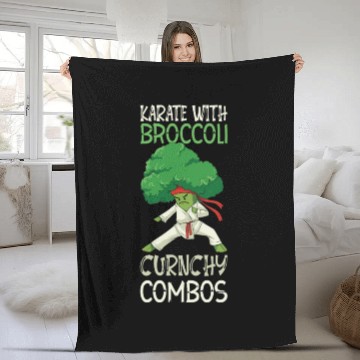 Discover Broccoli Martial Arts Karate MMA Boxing Kicks Fleece Blankets