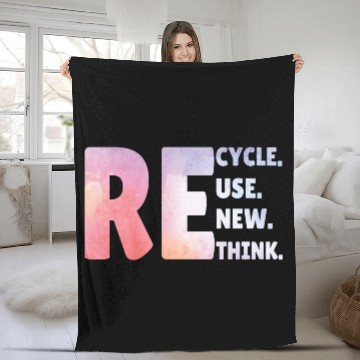 Discover Recycle Use New Think Earth Day Tees Fleece Blankets