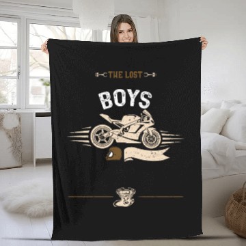 Discover The Lost Boys - Motorcycle Fleece Blankets