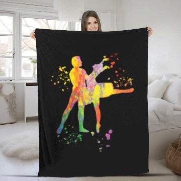 Discover Ballet Dance Couple Woman Ballerina Fleece Blankets