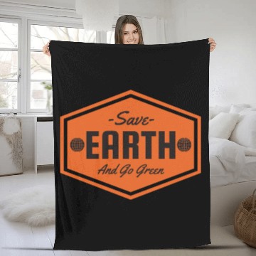 Discover Save Earth And Go Green Fleece Blankets