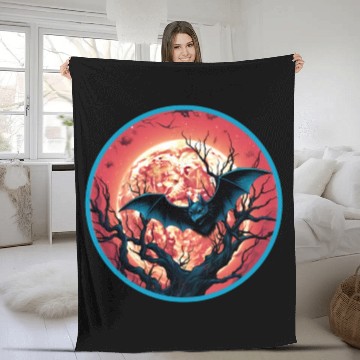 Discover Bats Bat Fruit Bats Halloween Fleece Blankets