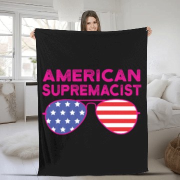 Discover American Supremacist American Flag Merica Usa Fleece Blankets