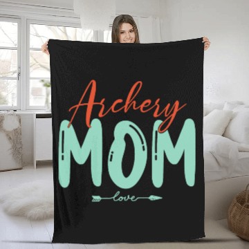Discover Archery Mom Love Gift Design Fleece Blankets