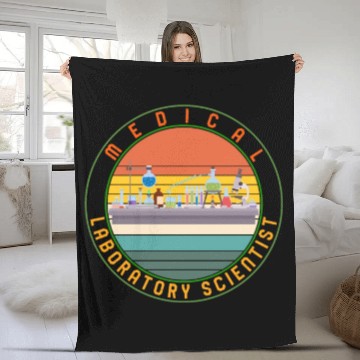 Discover Science Fleece Blankets, Medical Laboratory Scientist Fleece Blankets,