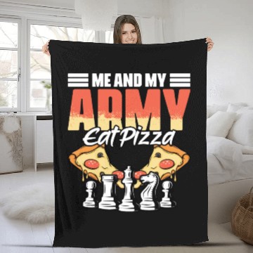 Discover Funny Board Game Sports Humor For A Pizza Lover Fleece Blankets