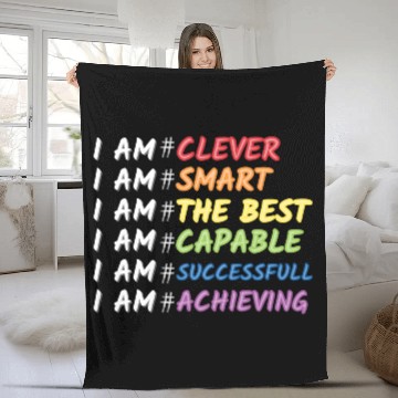 Discover Daily Motivational Affirmation Self Love Quote Fleece Blankets