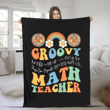 Discover Groovy Math Teacher Retro Mathematics For A Fleece Blankets