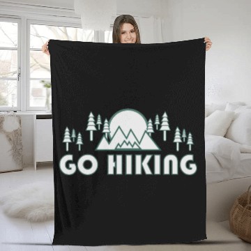 Discover Take a Hike, Hiking Lover, Adventure, Nature. Fleece Blankets