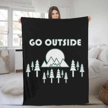 Discover Take a Hike, Hiking Lover, Adventure, Nature. Fleece Blankets