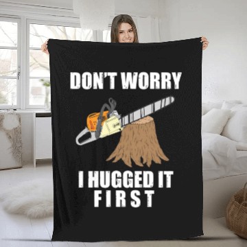 Discover Lumberjack Chainsaw Logging Arborist Fleece Blankets