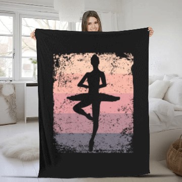 Discover Ballet Dancer Vintage Woman Ballerina Fleece Blankets