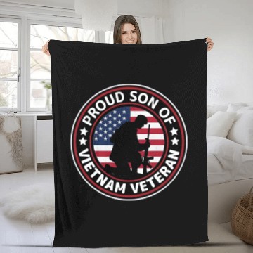 Discover Proud son of Vietnam veteran Fleece Blankets