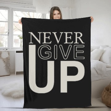 Discover never give up Fleece Blankets