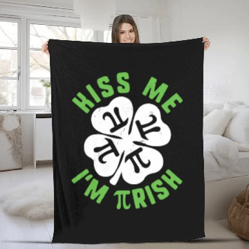 Discover Kiss Me Im Pirish St Patricks Pi Day Math Teacher Fleece Blankets
